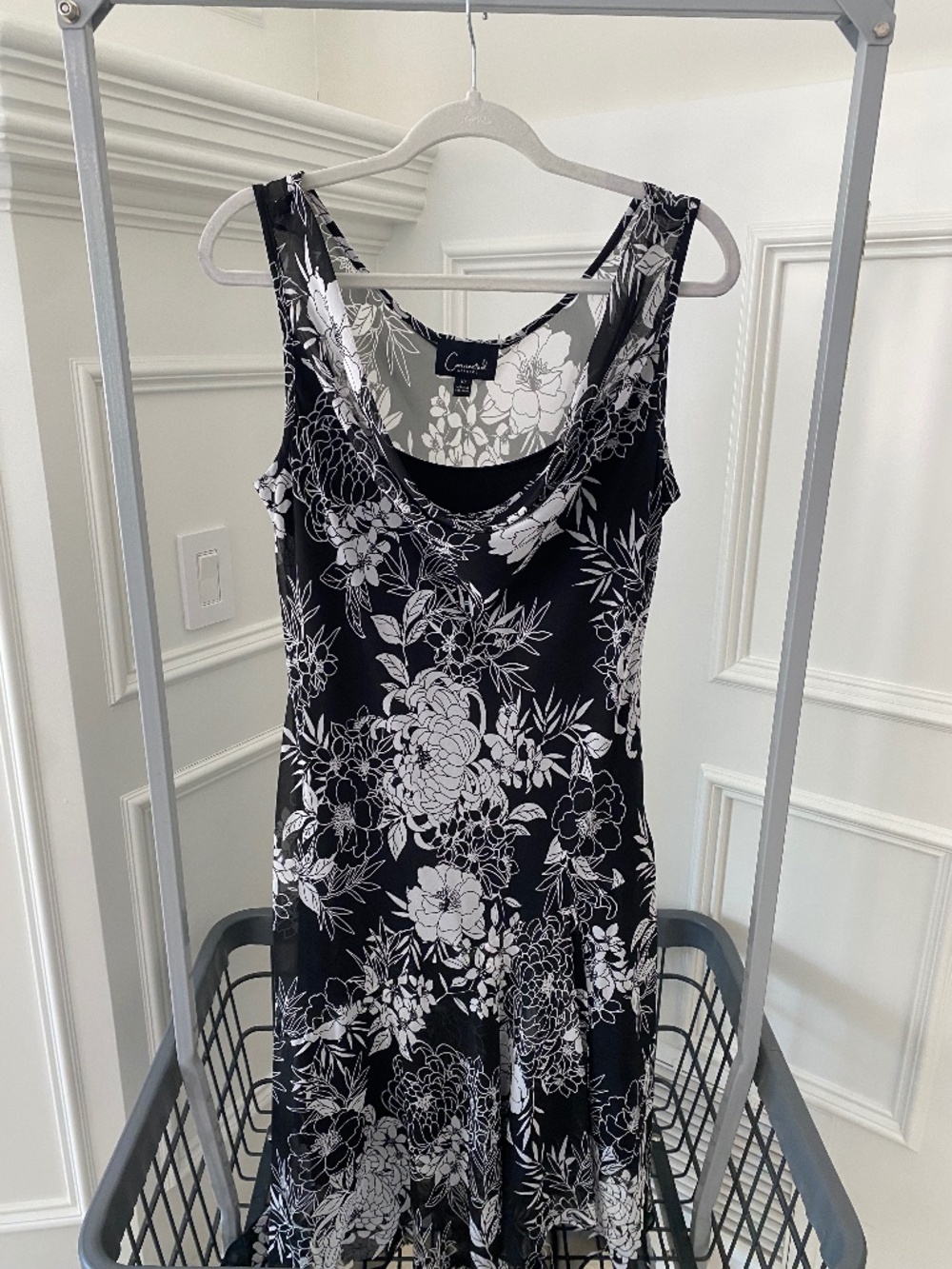 Connected Appereal Black and White floral Dress - Size 10